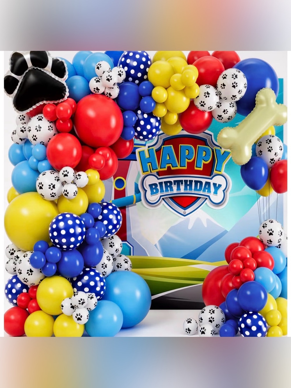 Paw Patrol 100 piece Balloon Birthday Kit - NEW IN PACKAGING